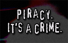 Piracy It's a crime! Like ... using this picture without permission ... oops.